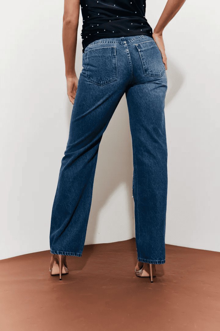 Blue Pearl Embellished Jeans