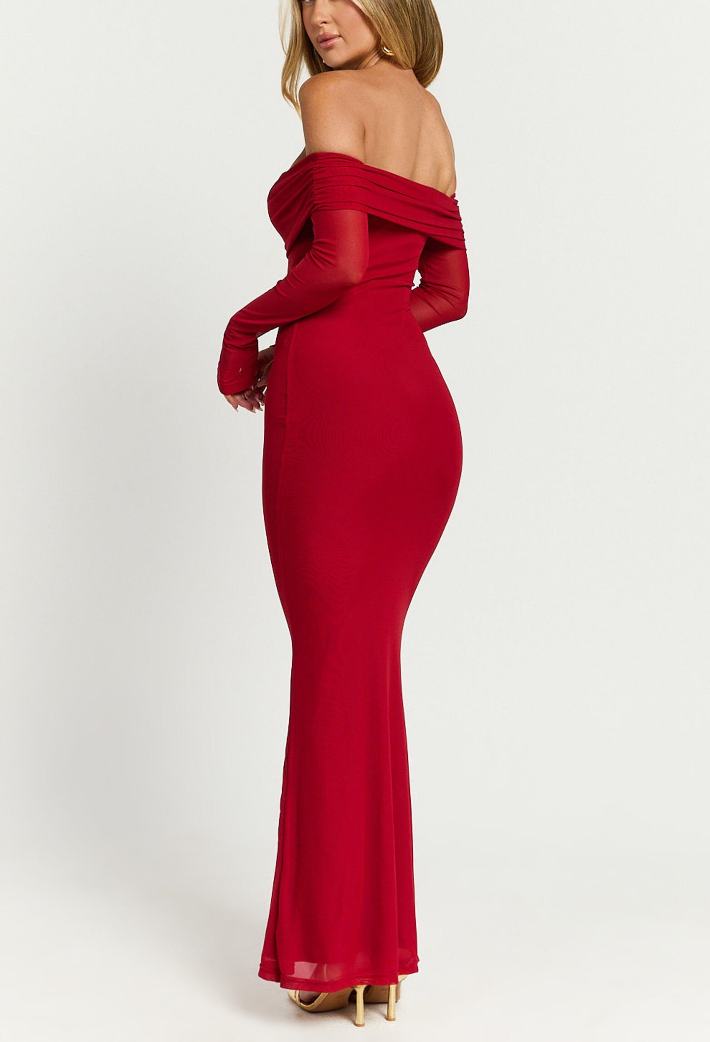 Winter Long Sleeve Strapless Party Dresses