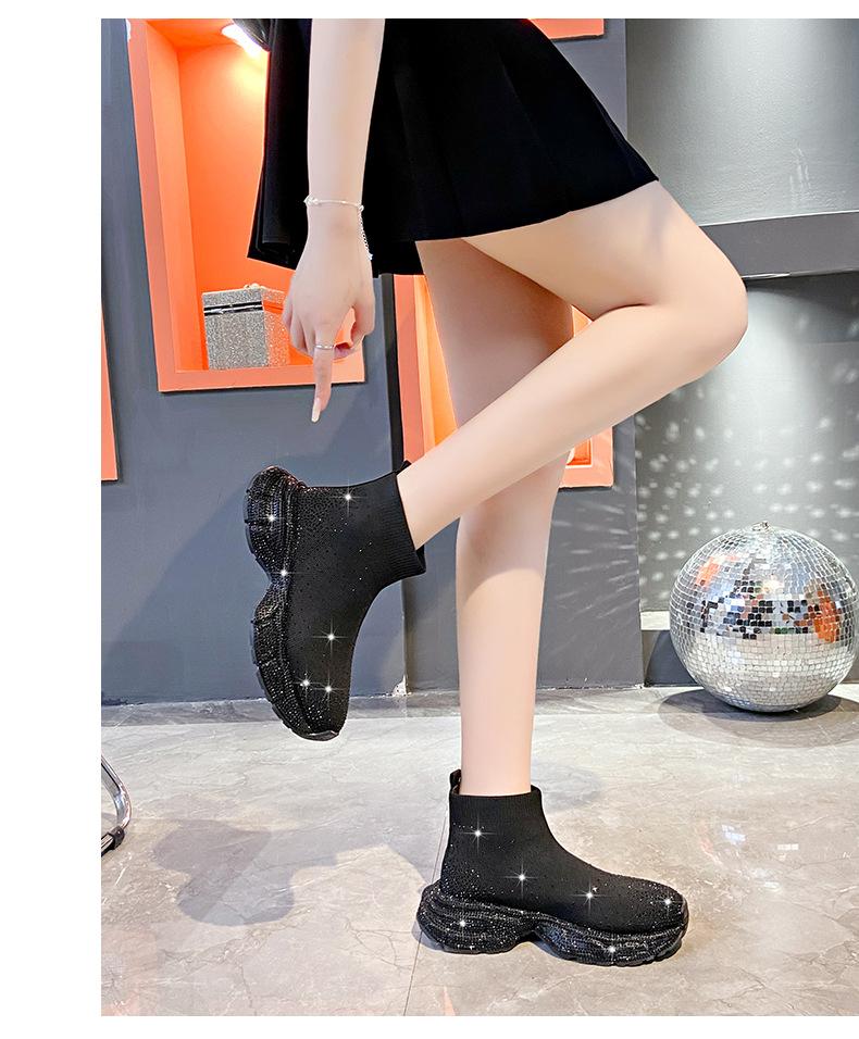 Rhinestone high top sneakers
