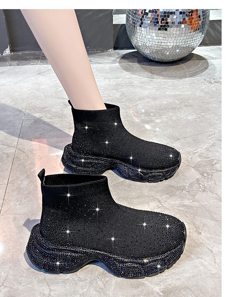 Rhinestone high top sneakers