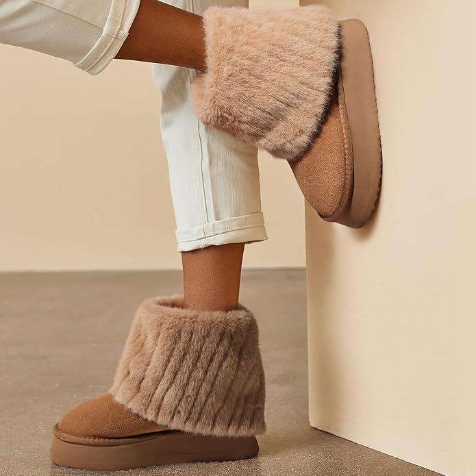 Winter Anti-Slip Thermal Lined And Thick Warm Wool-Lined Shoes