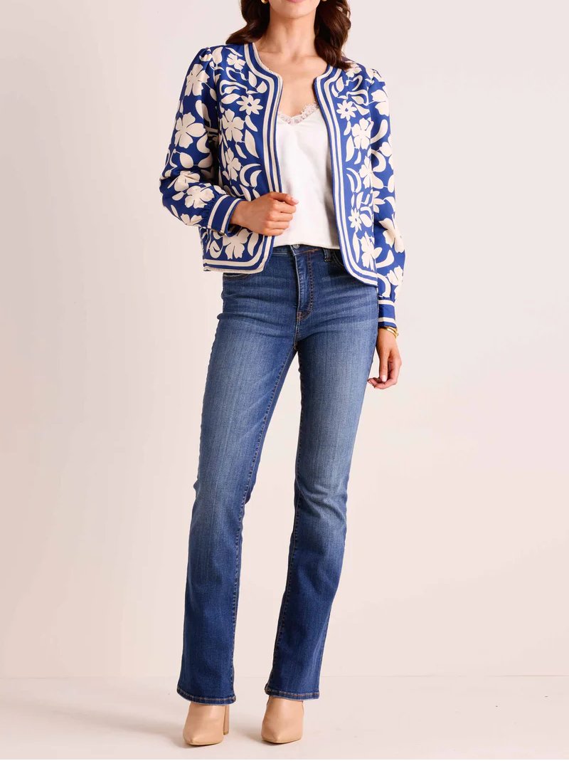 Loose Floral Blue Jacket