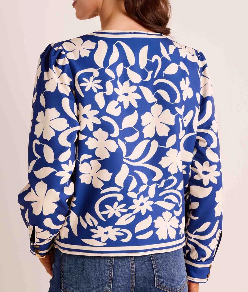 Loose Floral Blue Jacket