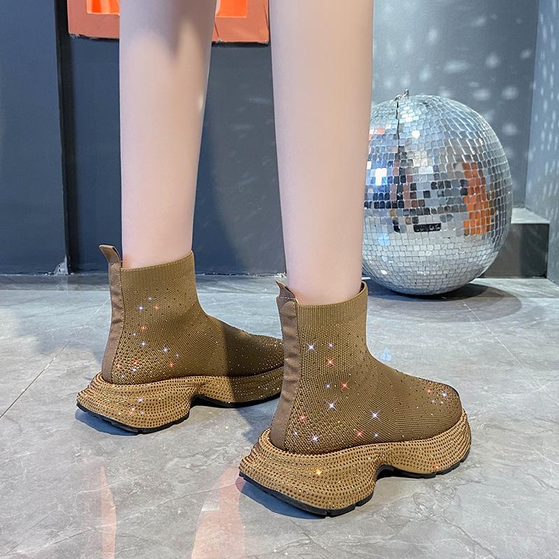 Rhinestone high top sneakers