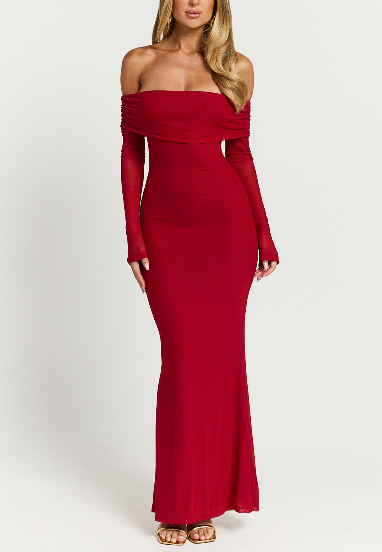 Winter Long Sleeve Strapless Party Dresses