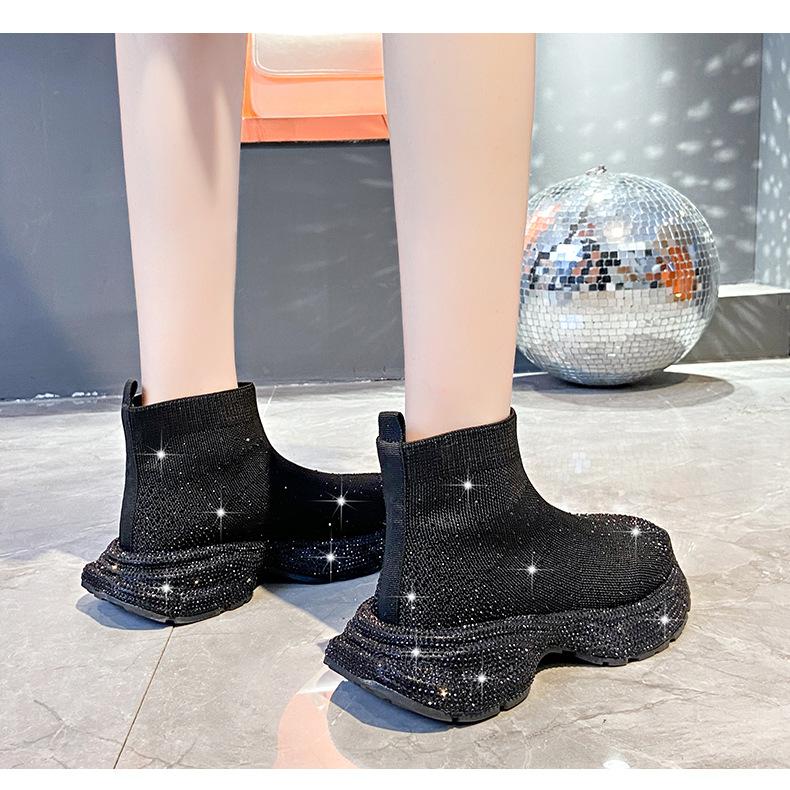 Rhinestone high top sneakers