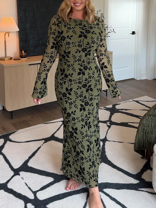 Floral Bodycon Maxi Dress