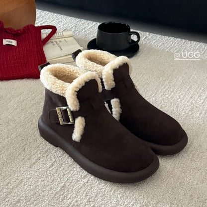 Winter padded mid-calf boots