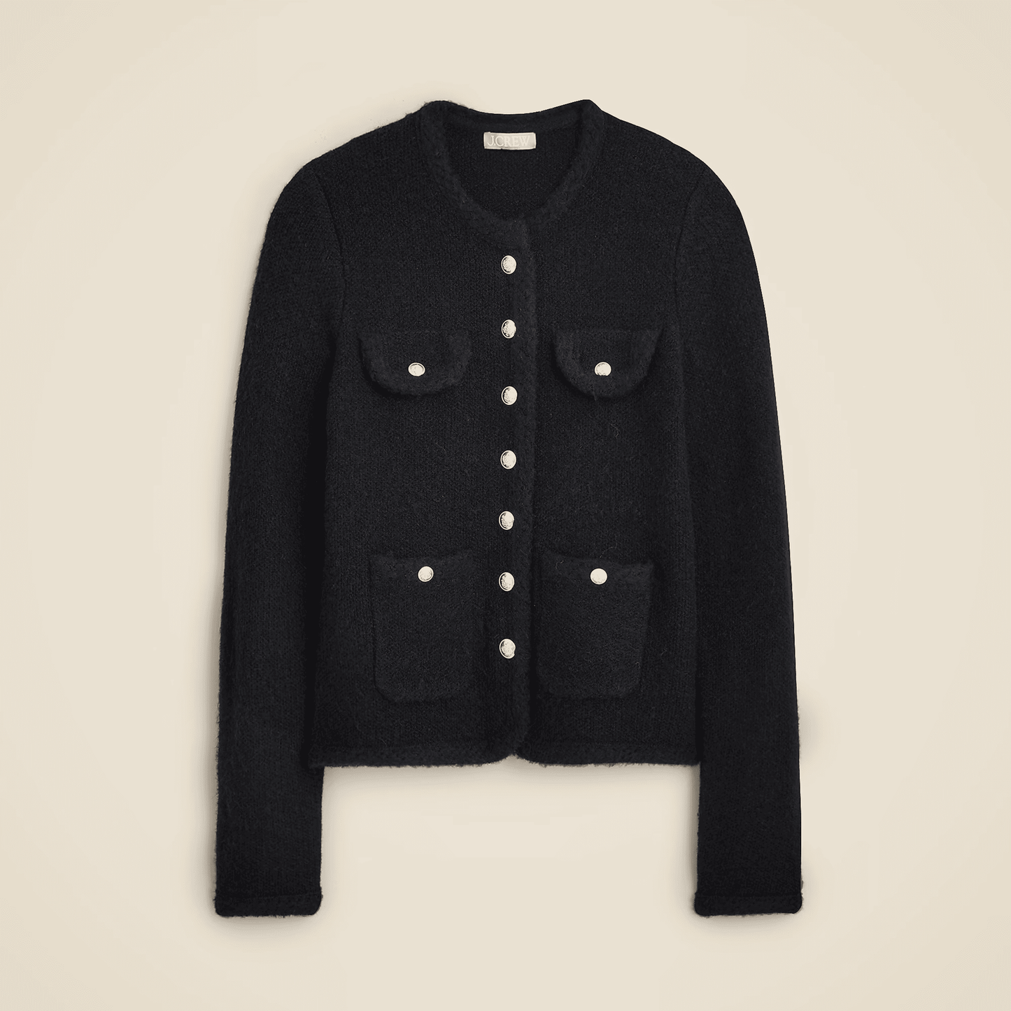 Textured sweater lady jacket