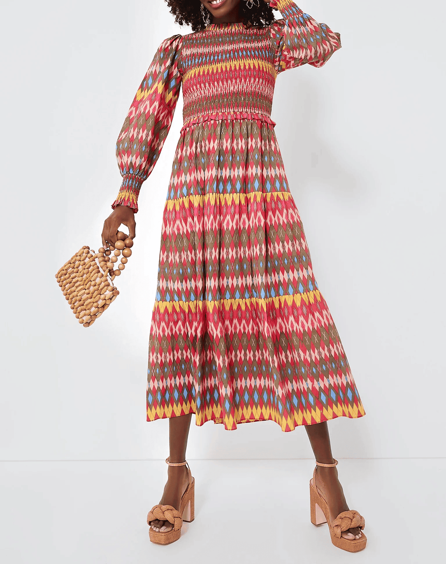 Multicolor Striped Long Sleeve Dress