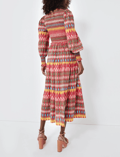 Multicolor Striped Long Sleeve Dress