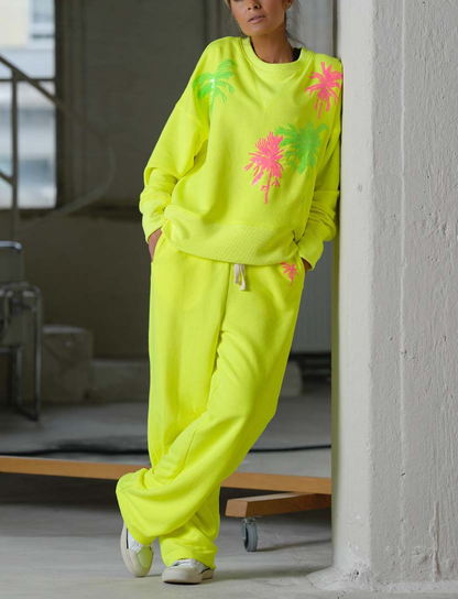 Knit Sequin Pattern Casual Suit