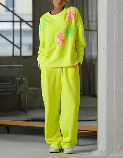 Knit Sequin Pattern Casual Suit