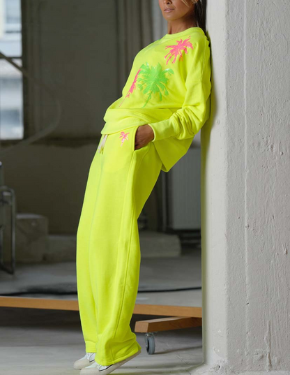 Knit Sequin Pattern Casual Suit