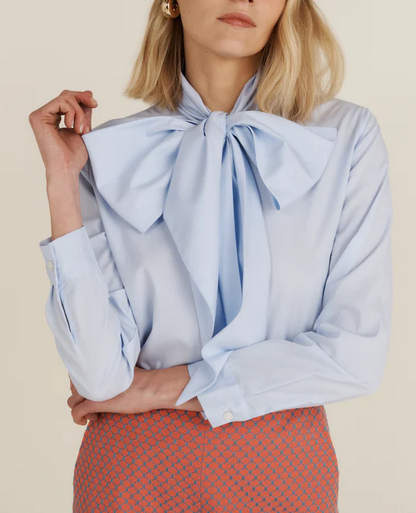 Spring Women's Fashion Bow Tie Shirt