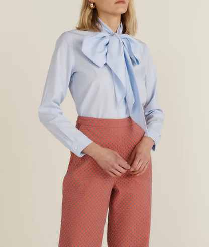 Spring Women's Fashion Bow Tie Shirt