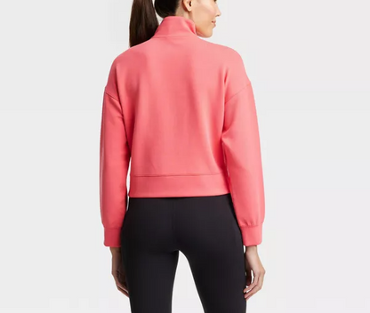 Stand-up Collar And Zipper Sweatshirt