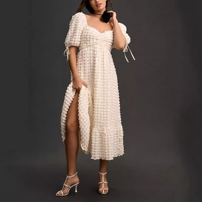 Boho V Neck  Textured Maxi Dress
