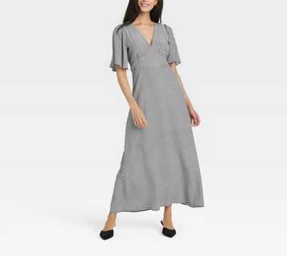 Women's Short Sleeve Maxi Sundress