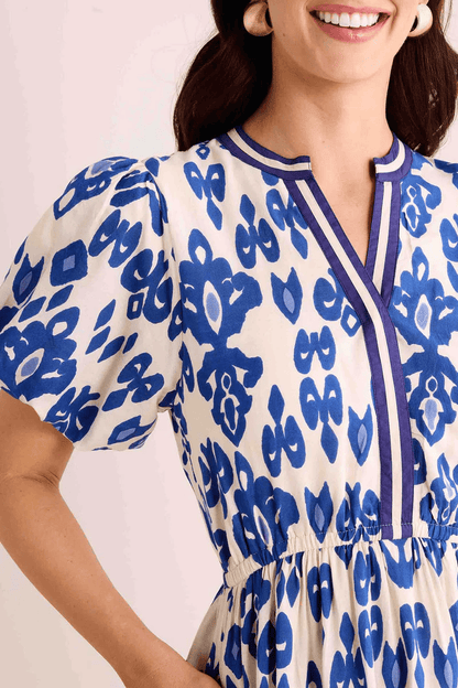 Elegant Floral V-Neck Printed Dress