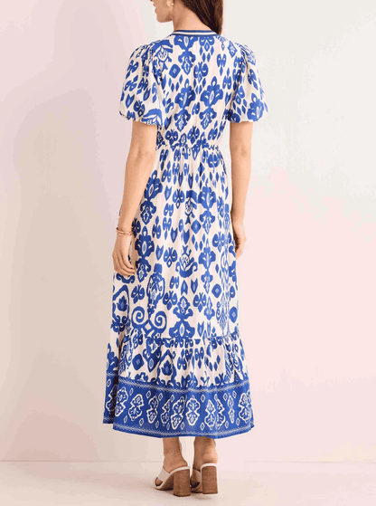 Elegant Floral V-Neck Printed Dress