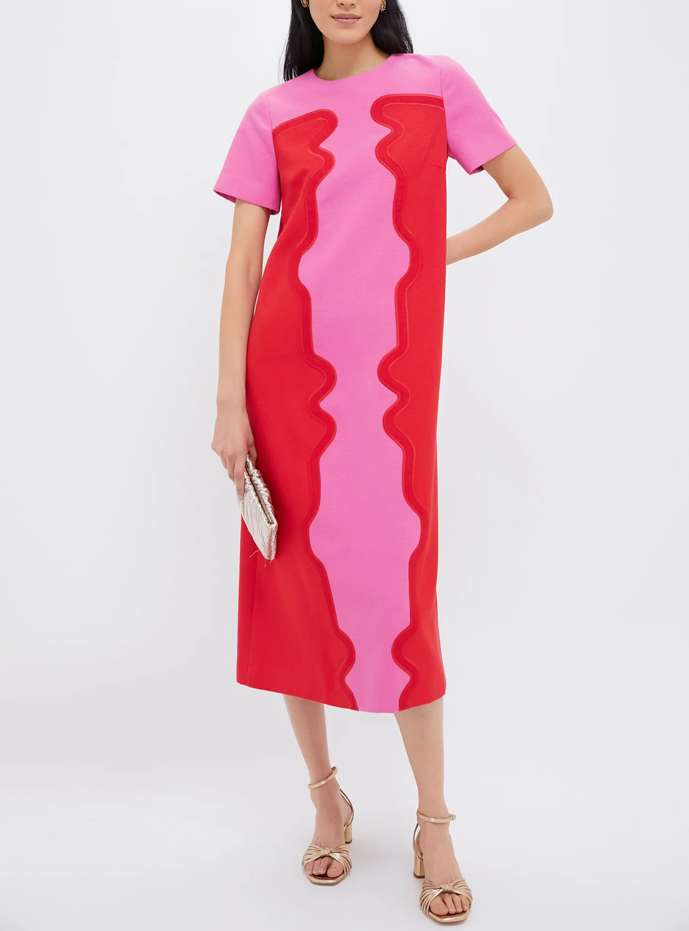 Poppy and Pink Midi Dress