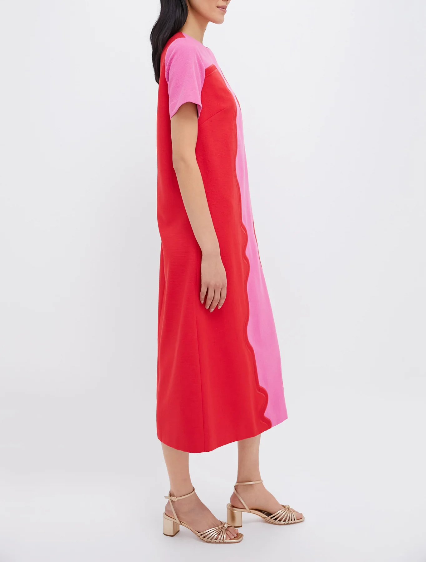 Poppy and Pink Midi Dress