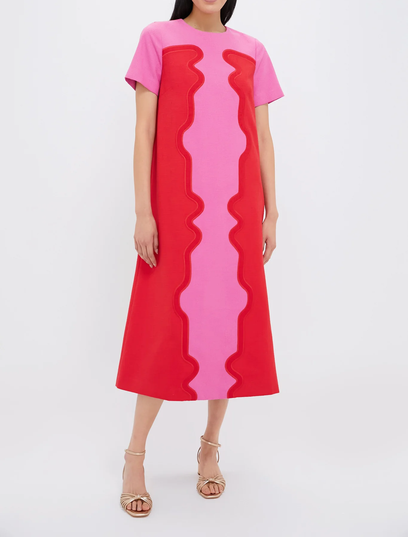 Poppy and Pink Midi Dress
