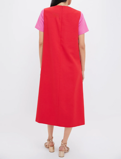 Poppy and Pink Midi Dress