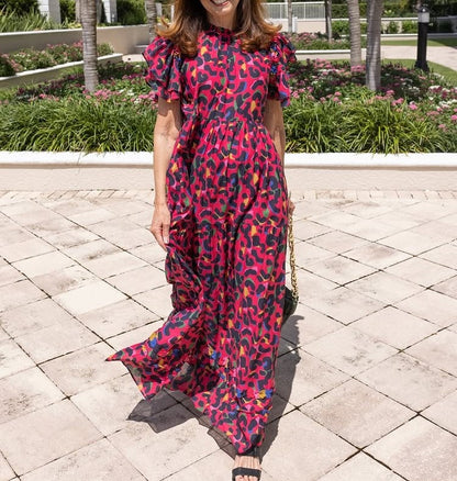 Leopard Print Midi Dress