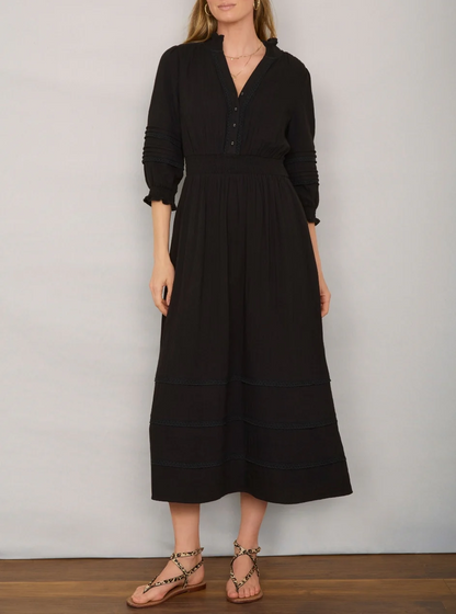 V-Neck Cotton Dress