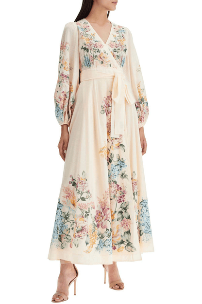 Printed Pink Dress with Pockets