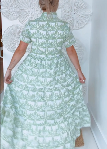 The Oliver Block Print Maxi