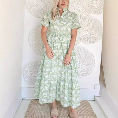 The Oliver Block Print Maxi