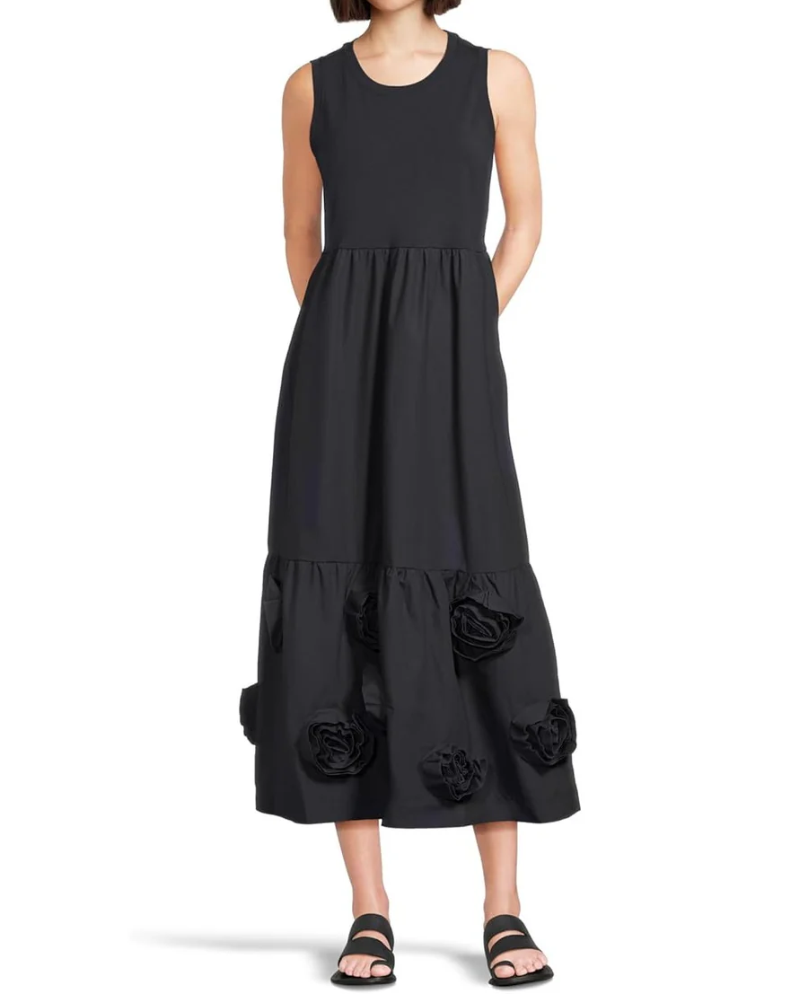 Roses  Sleeveless Dress - 2 Colors