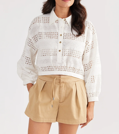 Elegant Cutout Top Skirt Two Piece Set