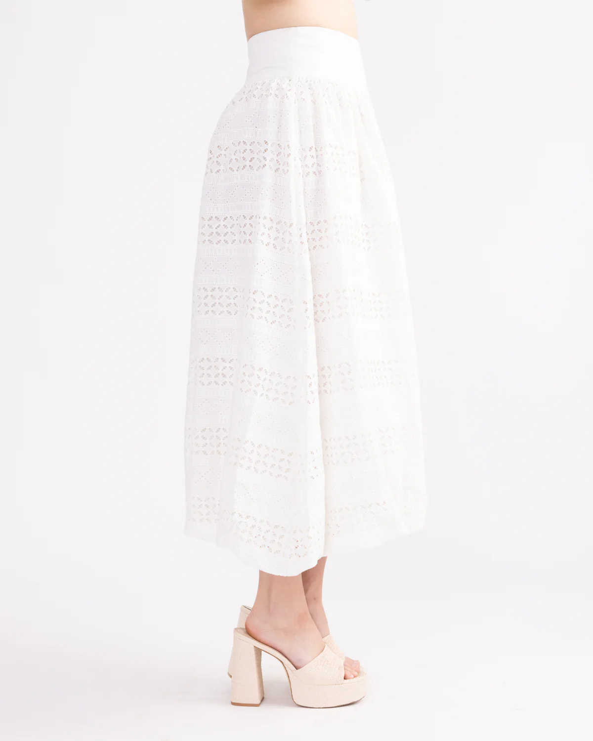Elegant Cutout Top Skirt Two Piece Set