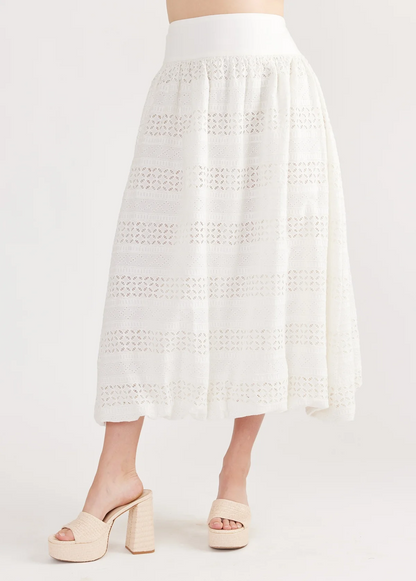 Elegant Cutout Top Skirt Two Piece Set