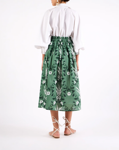 Printed Pocket  Skirt