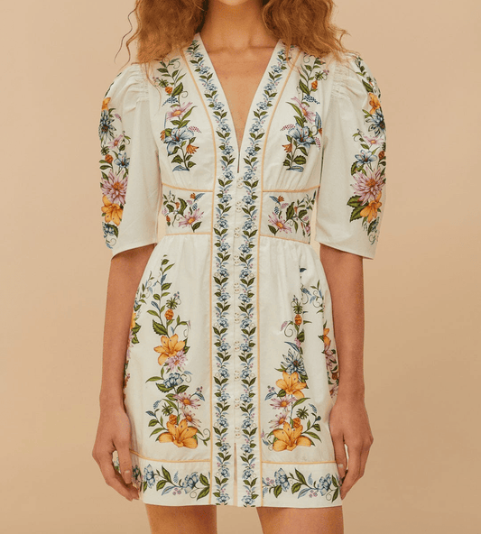 Off-white Sweet Bloom Mini Dress
