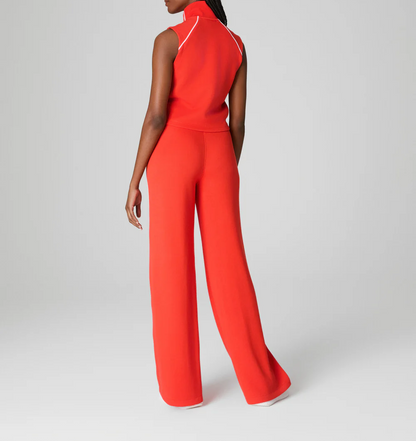 Sleeveless Mockneck Jumpsuit
