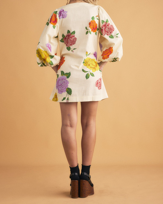 Rosetta Mini Dress in Cream
