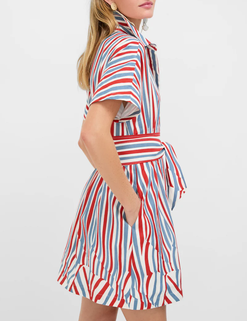Americana Stripe Mini Callie Dress