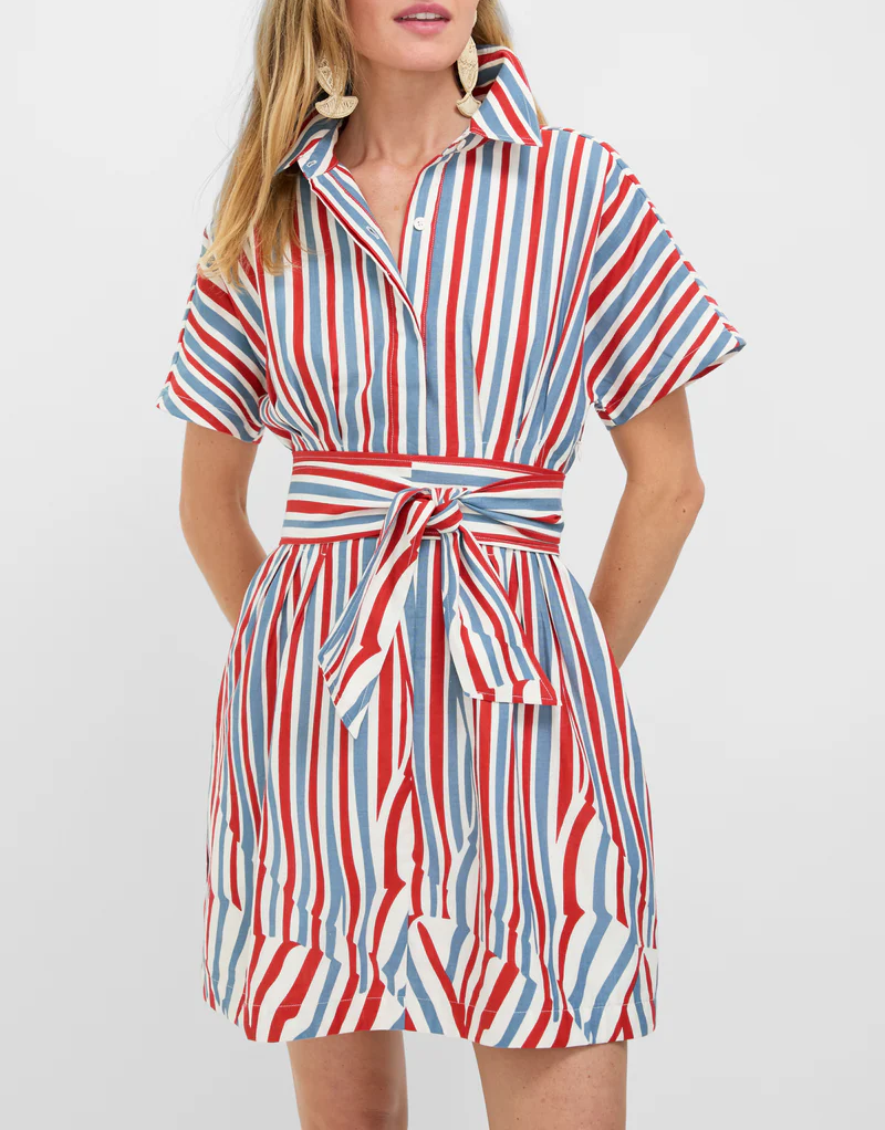 Americana Stripe Mini Callie Dress