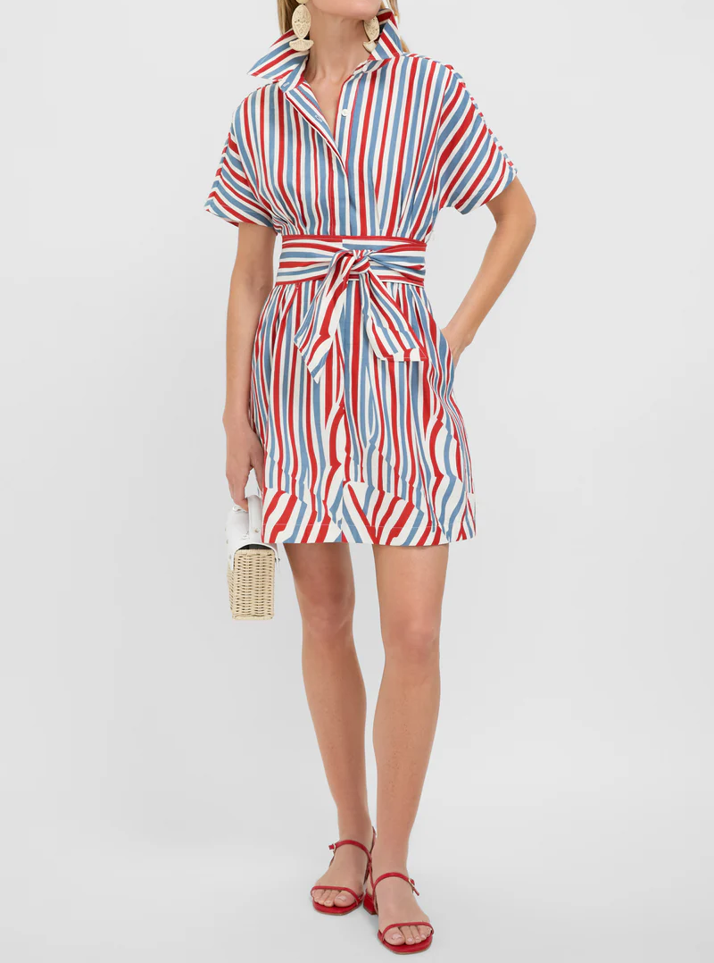 Americana Stripe Mini Callie Dress