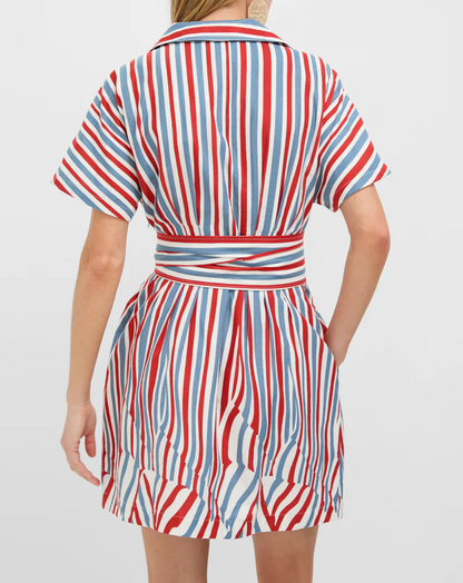 Americana Stripe Mini Callie Dress