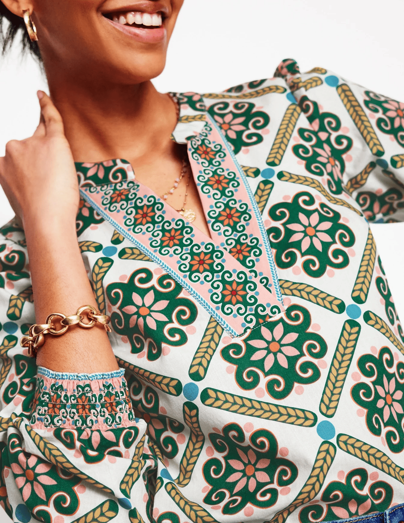 Cotton Notch Neck Top