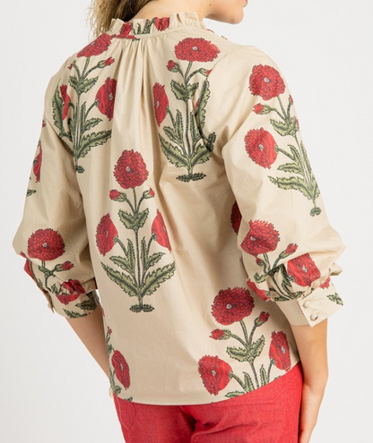Block Print Button Top