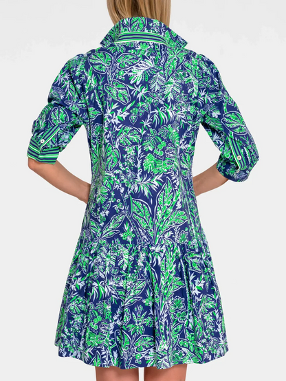 Green Printed Sweet Dress