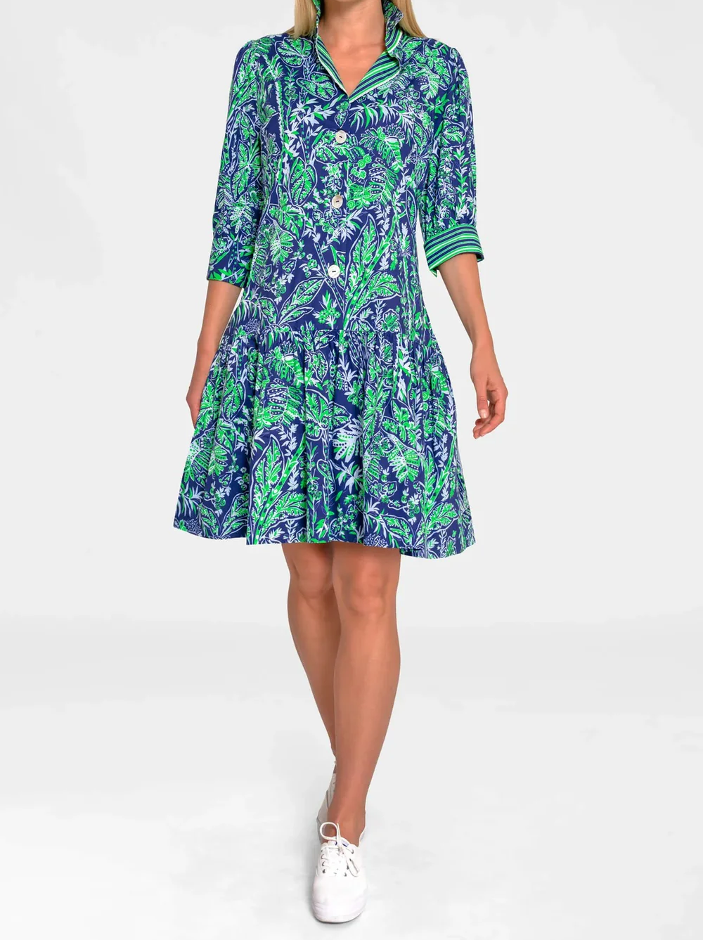 Green Printed Sweet Dress